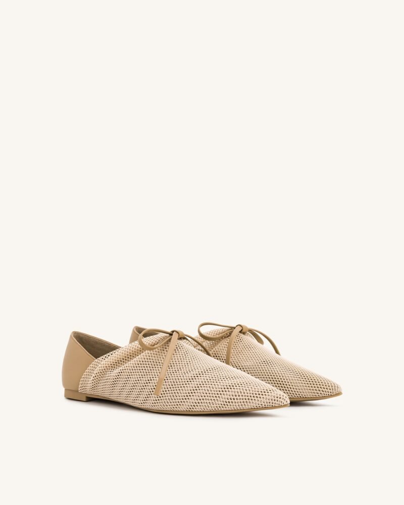 Reilly Fishnet Ballerina Flats - Apricot - Image 2