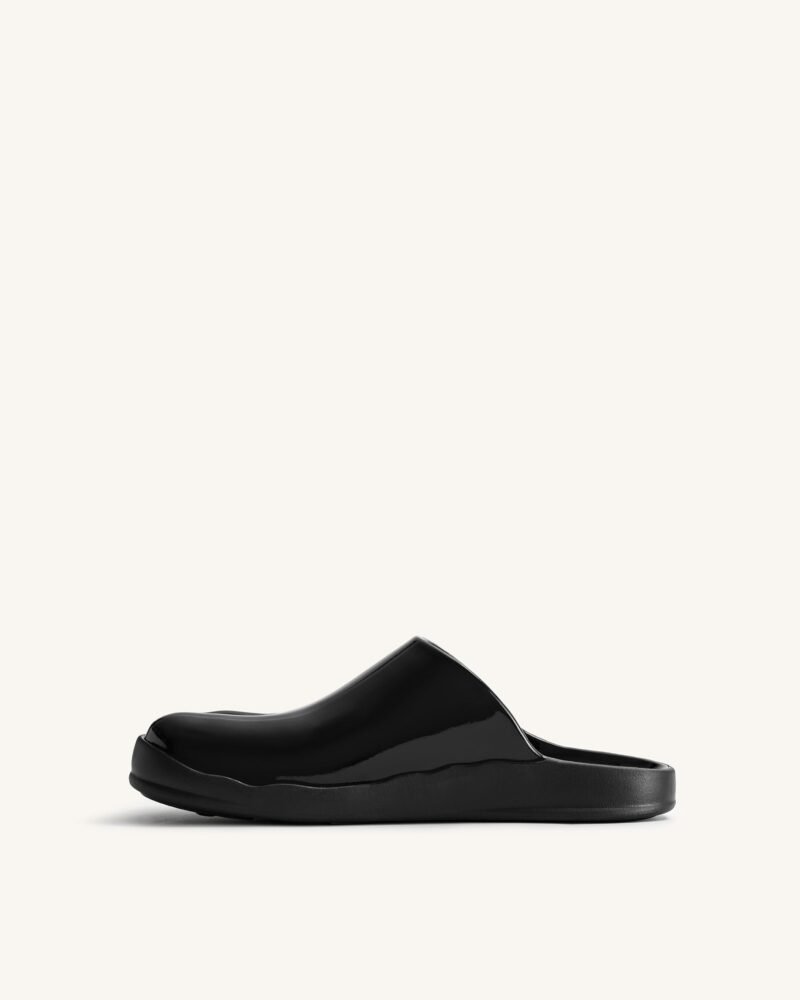 Hayley Toe Model Flat Mules - Black - Image 6