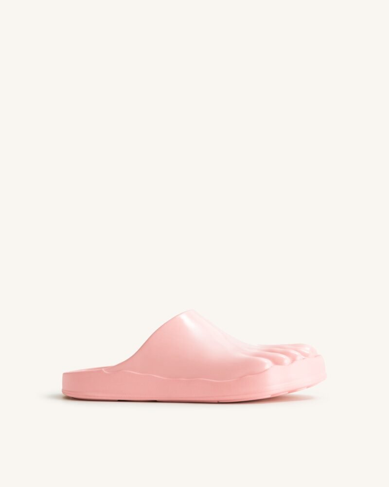 Hayley Toe Model Flat Mules - Pink Beige - Image 1