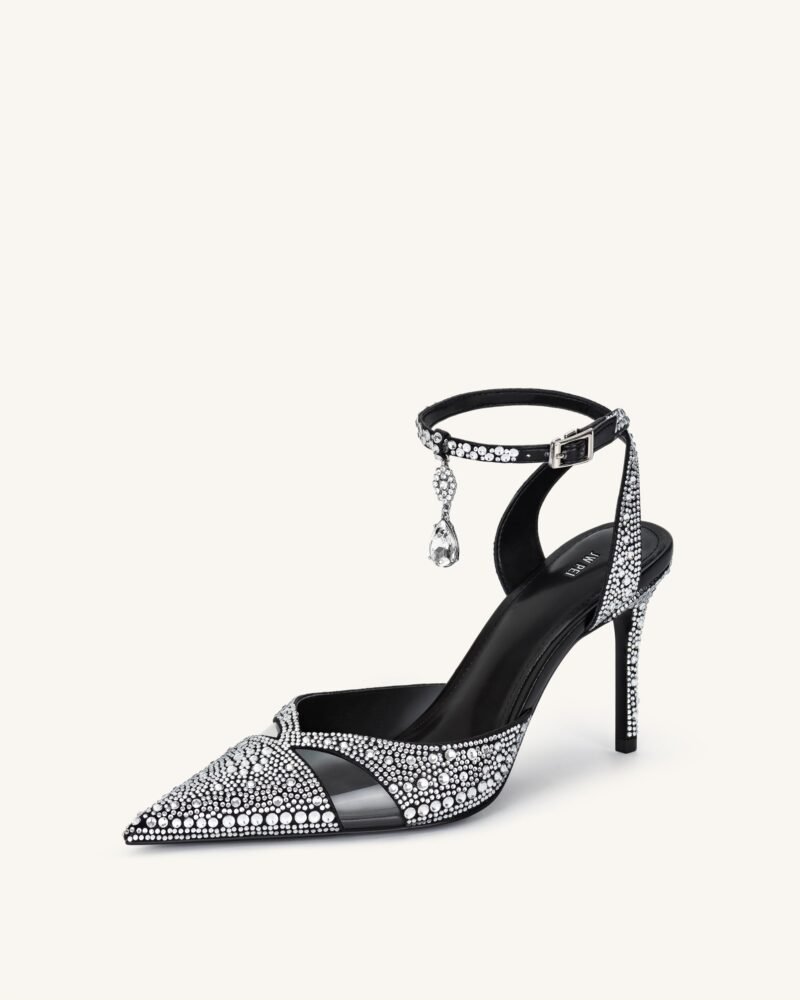 Haidi Artificial Crystal Pumps - Black - Image 6