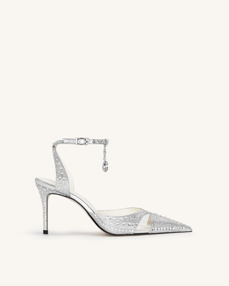 Haidi Artificial Crystal Pumps - Silver - Image 1