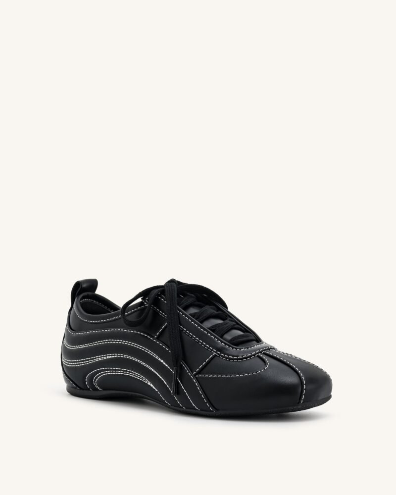 Ferne Streamlined Lustrous Sneakers  - Black - Image 3