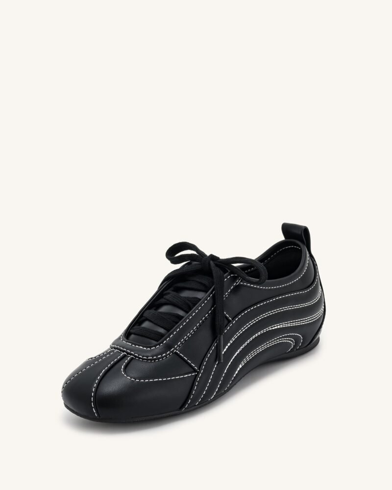 Ferne Streamlined Lustrous Sneakers  - Black - Image 5