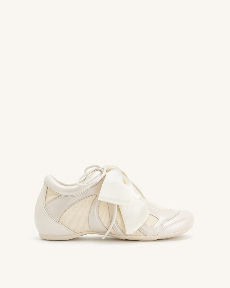 Rosie Bow Tie Low Top Sneakers - White - Image 1