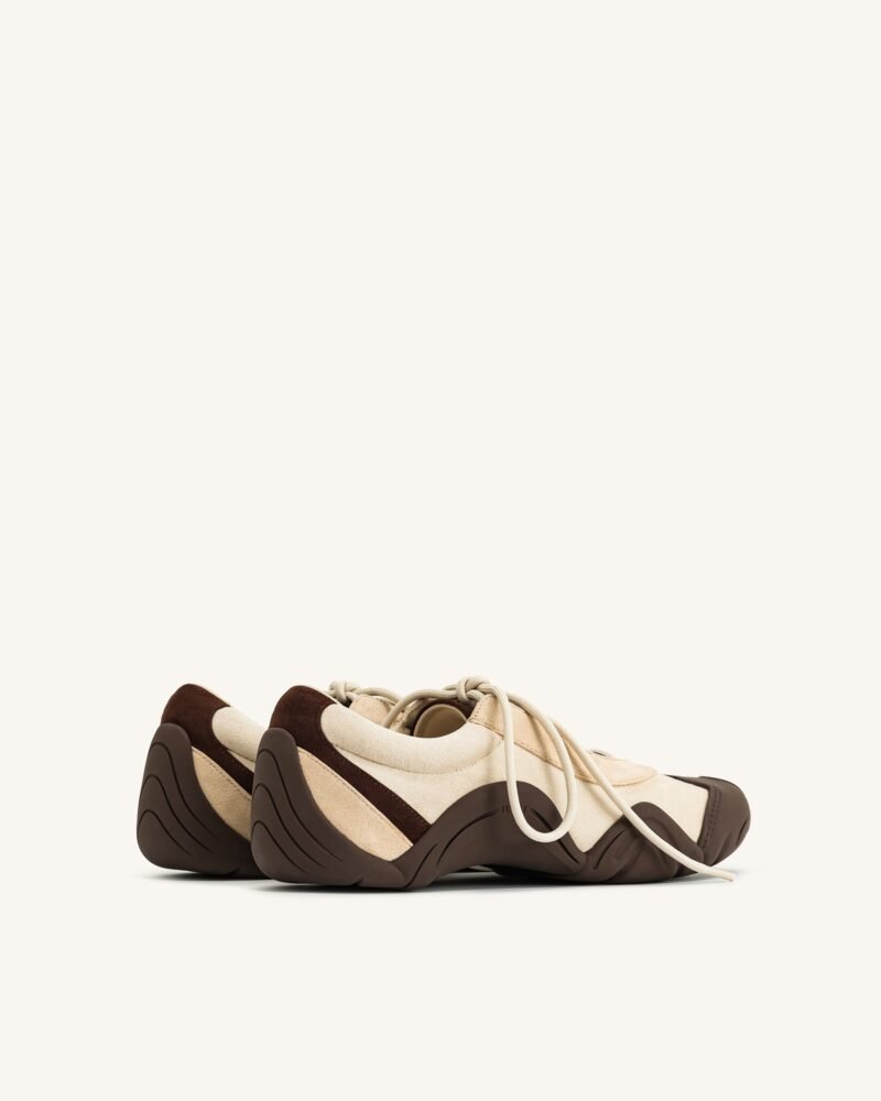 Caitlin Lace-up Ballerina Sneakers - Light Brown - Image 4