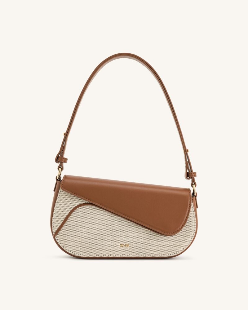 Addisyn Shoulder Bag - Brown Canvas - Image 1