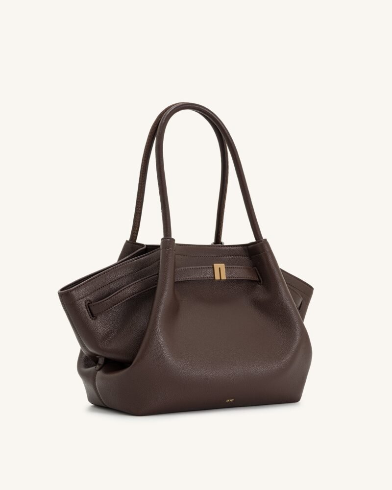 Hana Medium Tote Bag - Dark Brown - Image 3