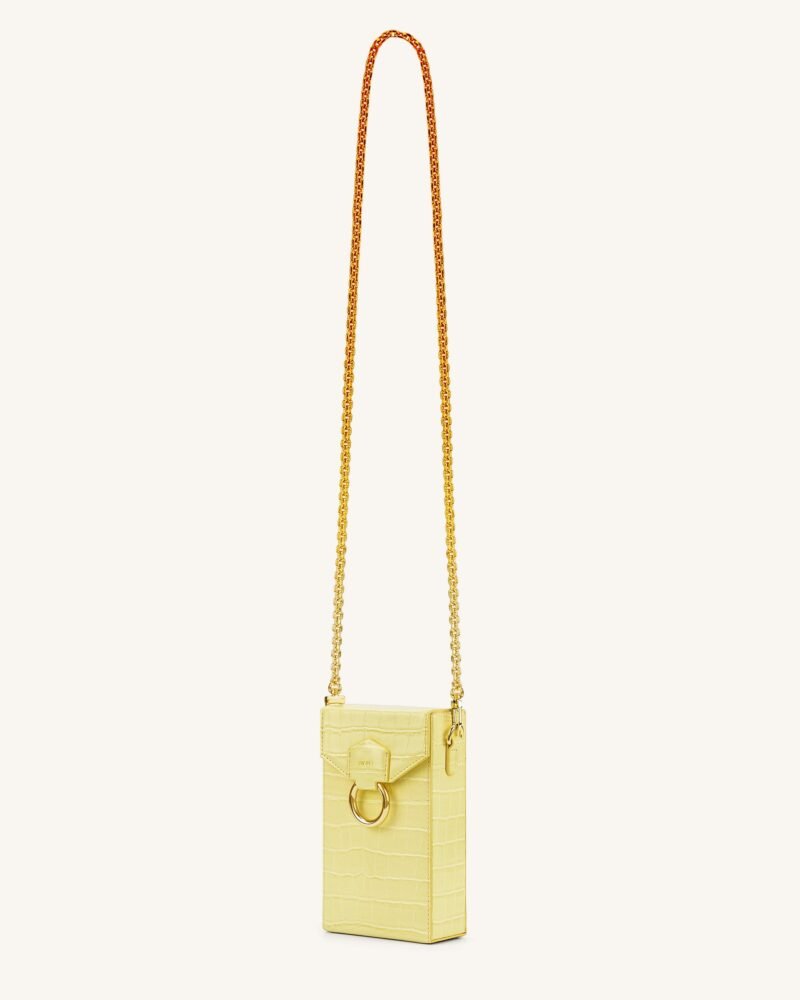 Lola Gradient Chain Phone Case - Light Yellow Croc - Image 3