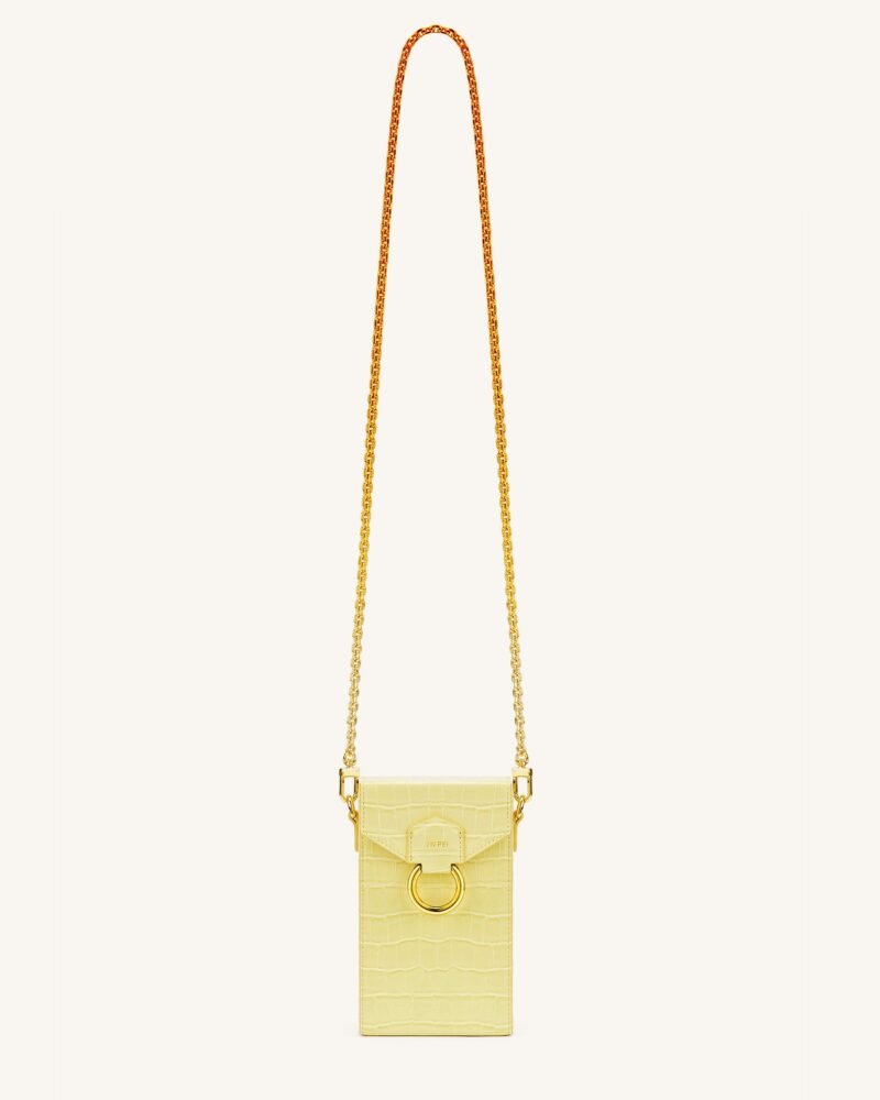Lola Gradient Chain Phone Case - Light Yellow Croc - Image 2