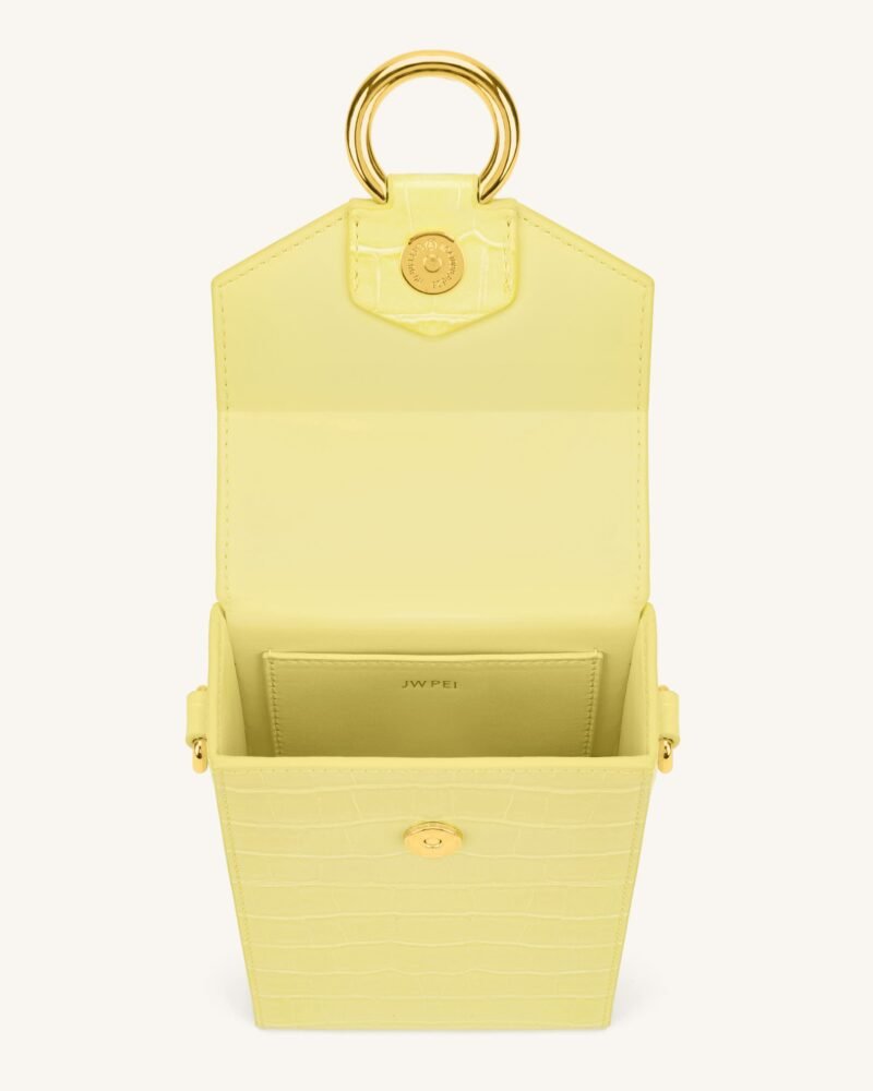Lola Gradient Chain Phone Case - Light Yellow Croc - Image 6