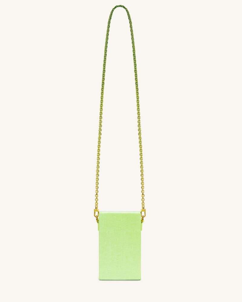 Lola Gradient Chain Phone Case - Lime Green Lizard - Image 4