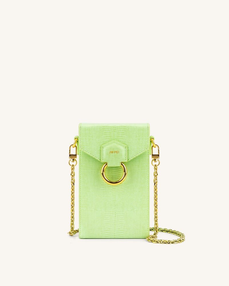 Lola Gradient Chain Phone Case - Lime Green Lizard - Image 5