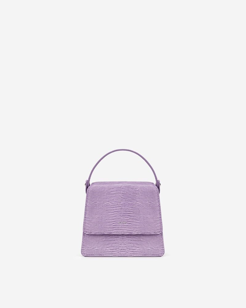 Fae Mini Top Handle Bag - Purple Lizard - Image 1