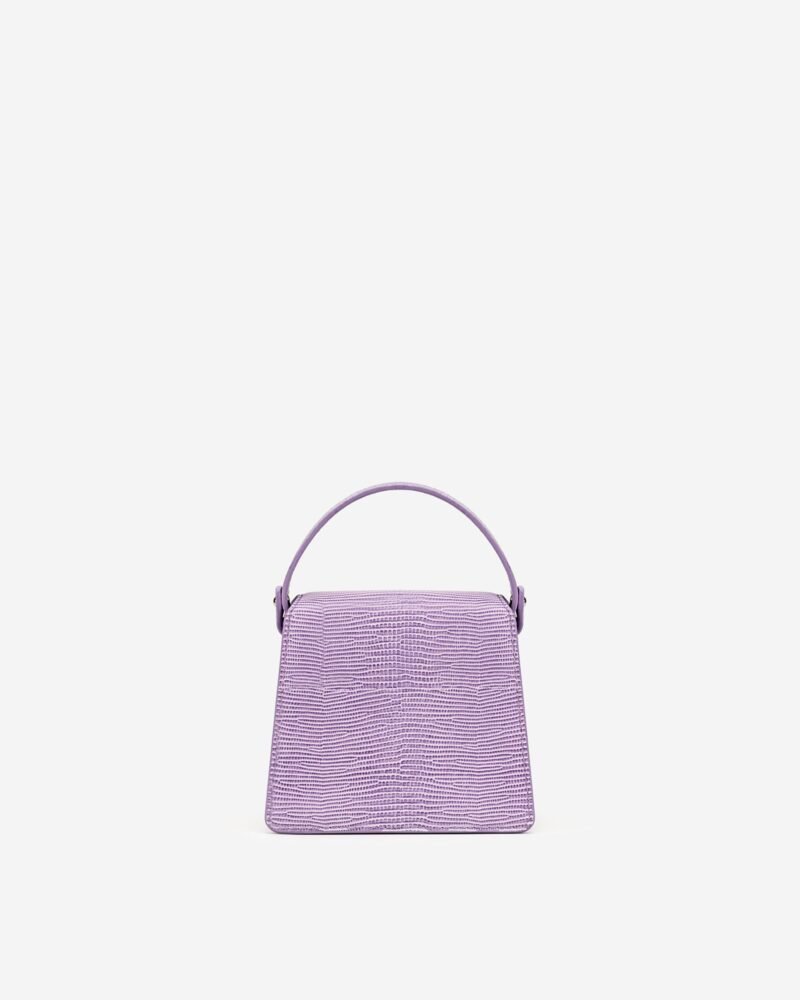 Fae Mini Top Handle Bag - Purple Lizard - Image 3