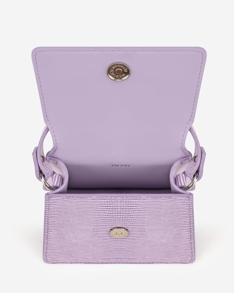 Fae Mini Top Handle Bag - Purple Lizard - Image 5