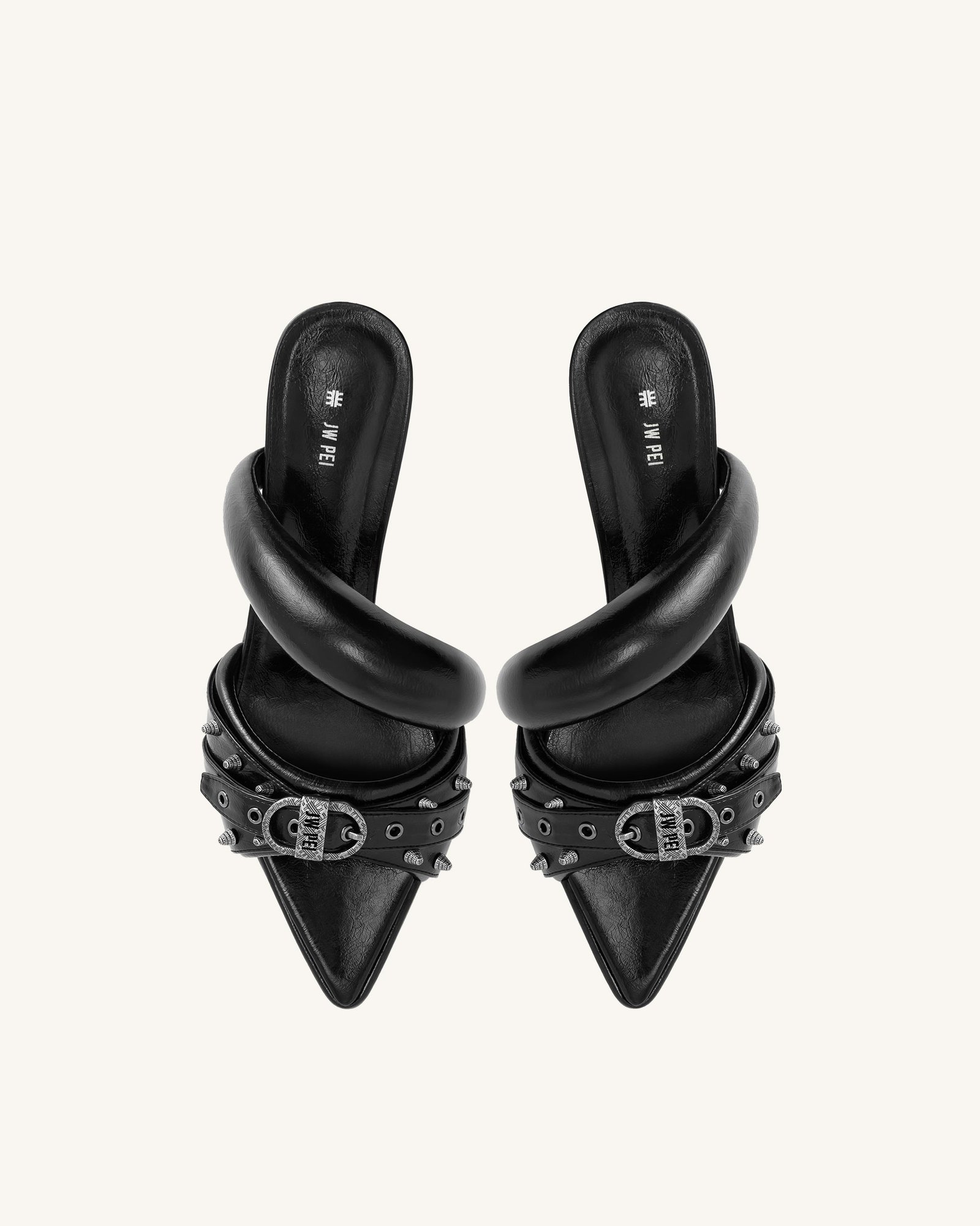 JWE_20230321_009 Sara Studded Mule - Black - Image 4