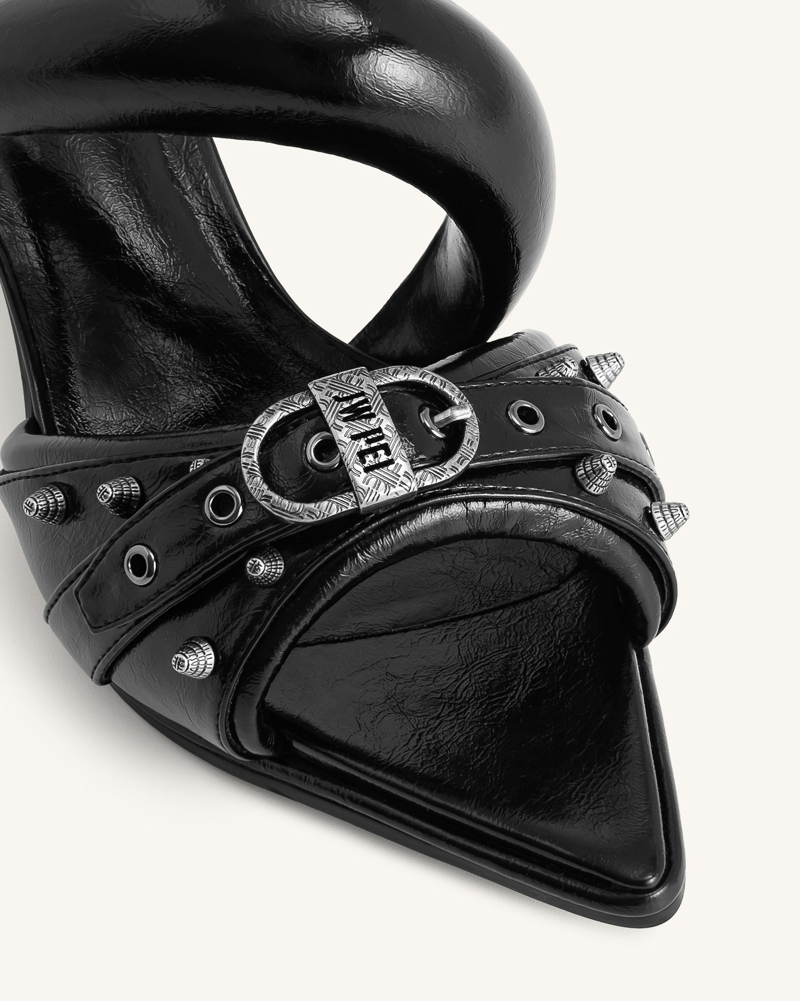 JWE_20230321_010 Sara Studded Mule - Black - Image 6