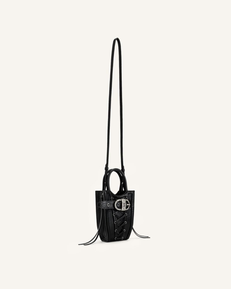 FEI Crushed Straps Phone Bag - Black - Image 3