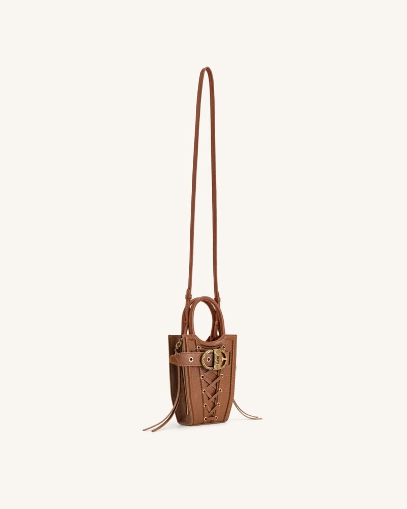 FEI Crushed Straps Phone Bag - Brown - Image 2