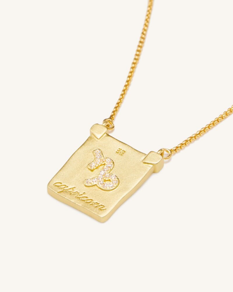Zodiac Pendant Necklace - 18ct Gold Plated - Image 13