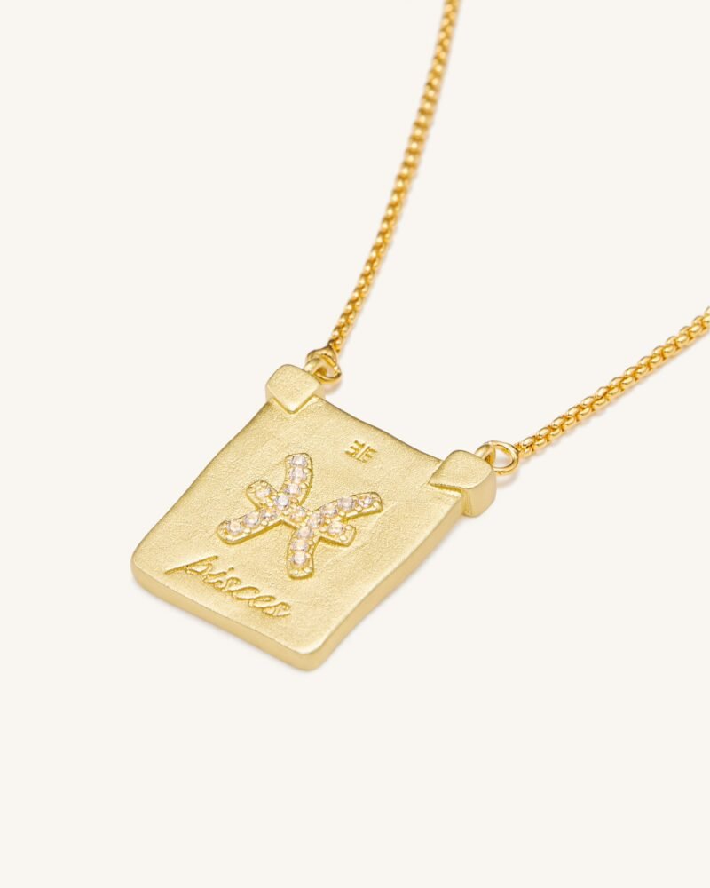 Zodiac Pendant Necklace - 18ct Gold Plated - Image 15
