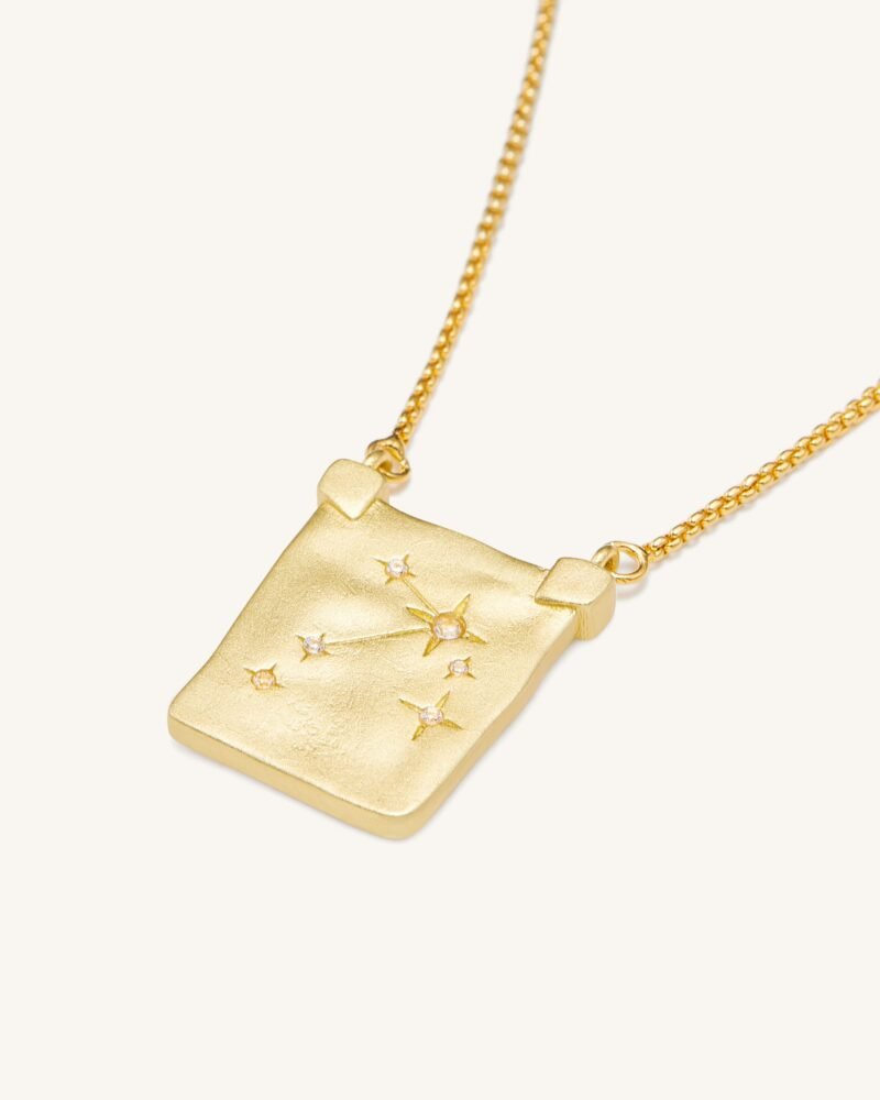 Zodiac Pendant Necklace - 18ct Gold Plated - Image 3
