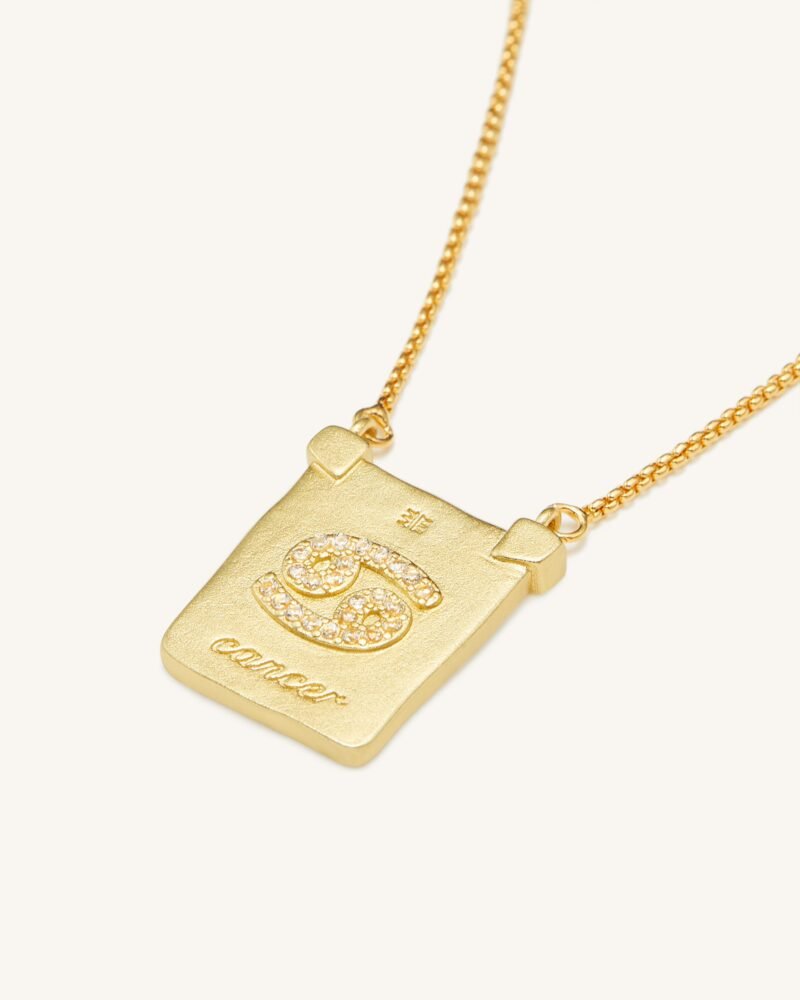 Zodiac Pendant Necklace - 18ct Gold Plated - Image 7