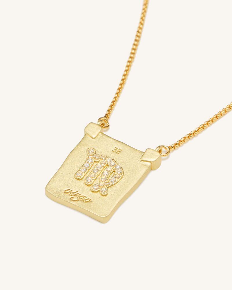 Zodiac Pendant Necklace - 18ct Gold Plated - Image 9