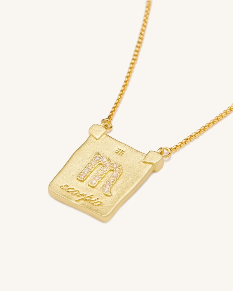 Zodiac Pendant Necklace - 18ct Gold Plated - Image 11