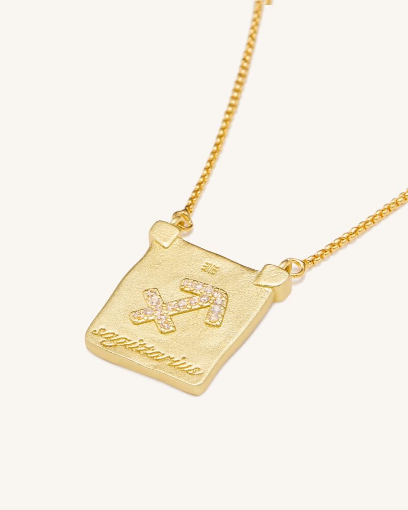 Zodiac Pendant Necklace - 18ct Gold Plated - Image 12