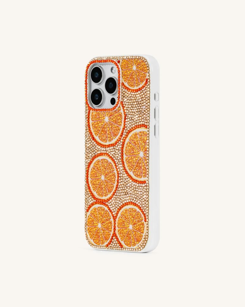 Orange Burst Bling Phone Case - Multicolor Orange - Image 2