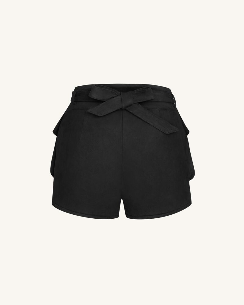Abigail High-Waisted Utility Shorts - Black - Image 4