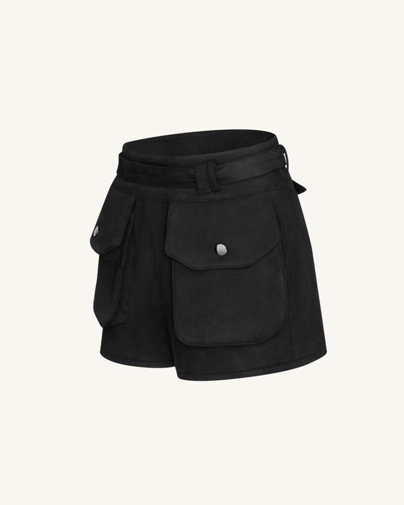 Abigail High-Waisted Utility Shorts - Black - Image 3