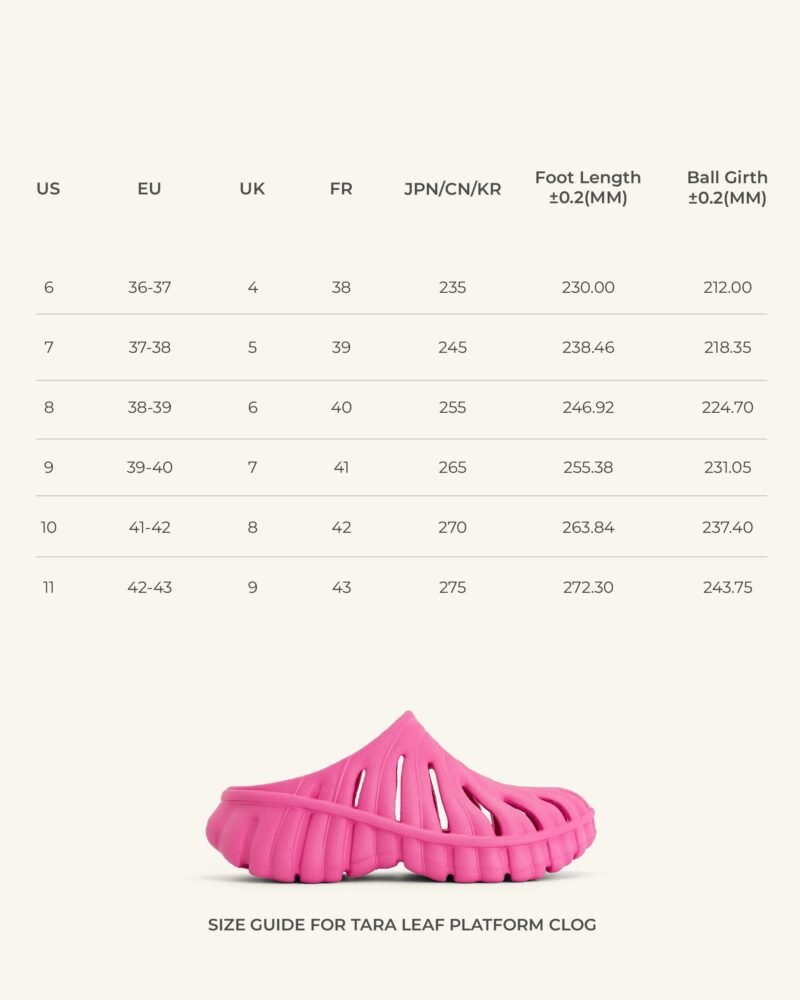 Tara Leaf Platform Clog - Bright Pink - Image 6