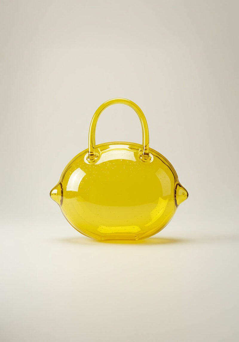 Lemon Acrylic Top Handle Bag - Image 1