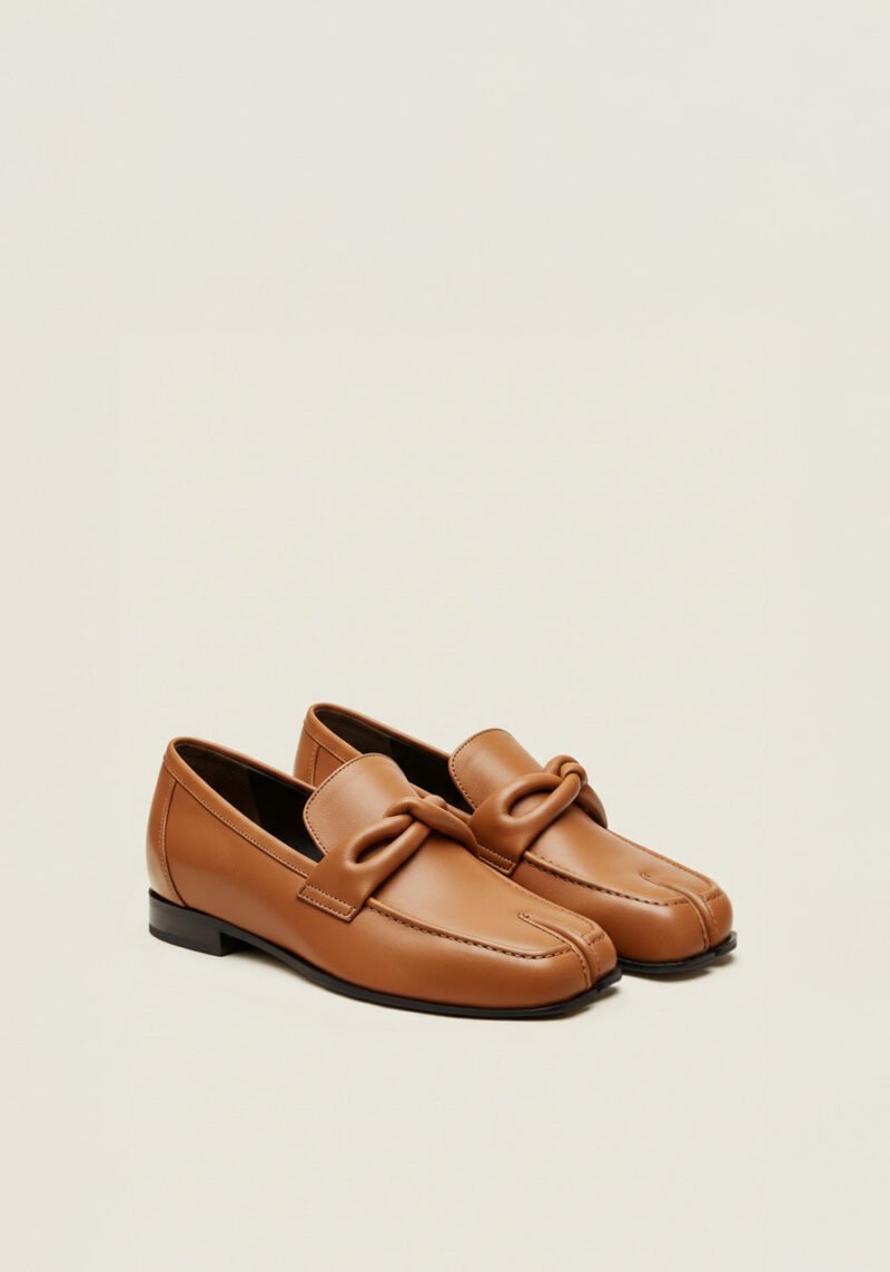 Hazel Knotted Loafers – Brown - Image 1