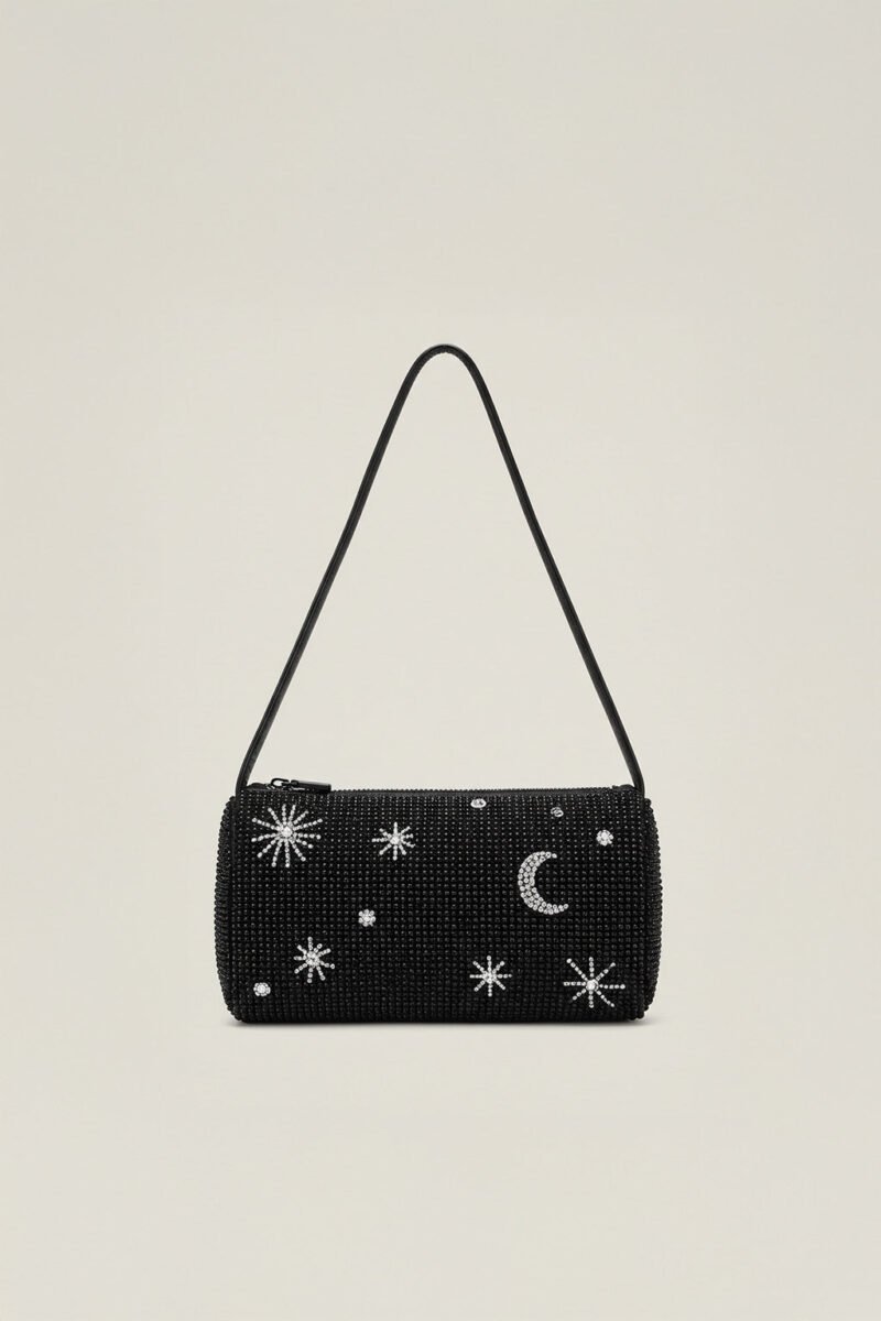 Luna Star Beaded Shoulder Bag - Black - Image 1