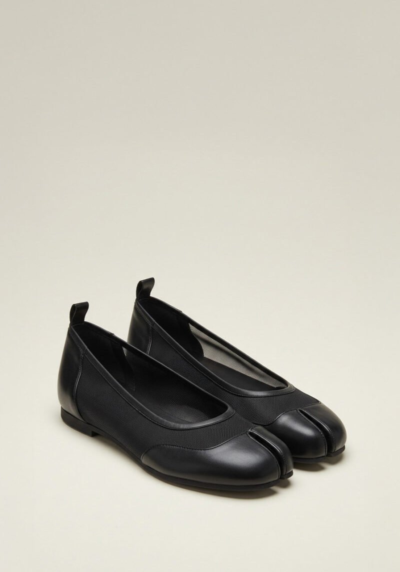 Lena Split-Toe Flats – Black - Image 1